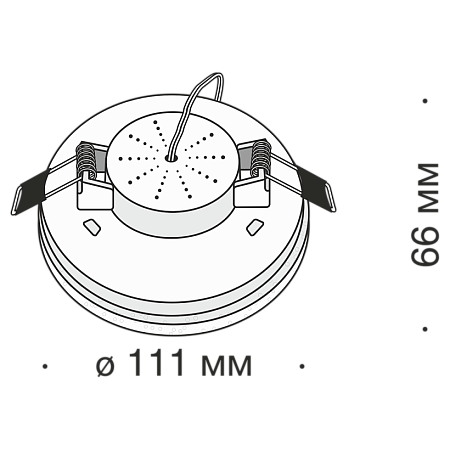 Встраиваемый светильник Technical Plastic DL296-6-6W-W - фото