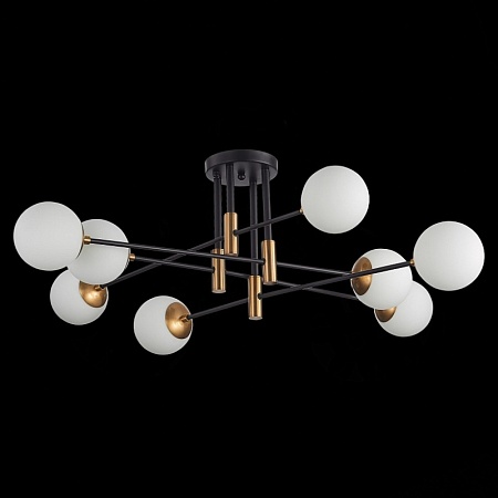 Люстра потолочная ST-Luce Бронза,Черный/Белый E27 8*40W SL1203.402.08 - фото