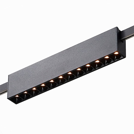 Магнитный трековый светильник FARM Черный LED 1*12W 3000K 609Lm Ra90 40 IP20 L232xW24xH ST816.406.12 - фото