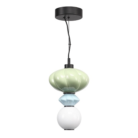Светильник подвесной ST-Luce черный/зелёный, синий, опаловый LED 1*8W 3000K SL6134.403.01 - фото
