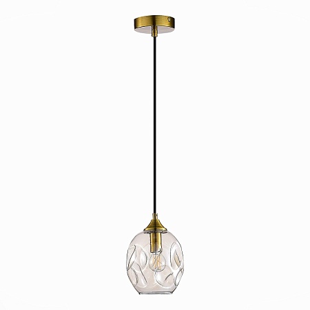 Подвес ST-Luce Латунь/Коньячный E14 1*40W SL1188.303.01 - фото