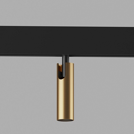 Slim Magnetic Трековый светильник 7W 4200K Cubo латунь 85035/01 85035/01 Elektrostandard - фото