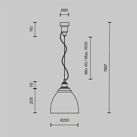 Подвесной светильник Maytoni Bellevue P534PL-01B - фото