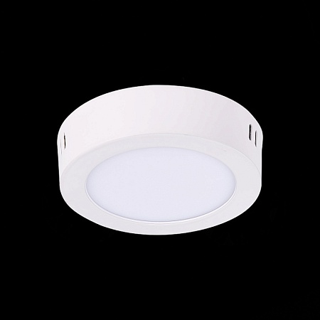 Светильник настенно-потолочный Белый LED 1*6W 4000K 370Lm Ra80 120° IP20 D110xH28 90-26 ST112.542.06 - фото