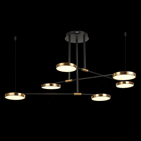 Светильник подвесной ST-Luce Черный/Латунь, Белый LED 6*7,5W 3000K SL1605.403.06 - фото