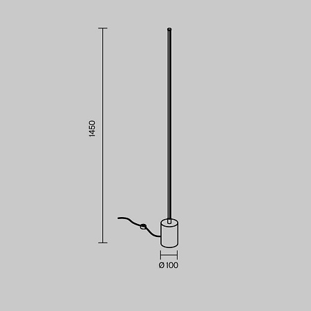 Напольный светильник (торшер) Maytoni Flow MOD147FL-L20BK1 - фото