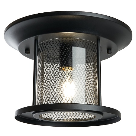 Светильник садово-парковый Feron PL723 на потолок  60W E27 230V, черный - фото