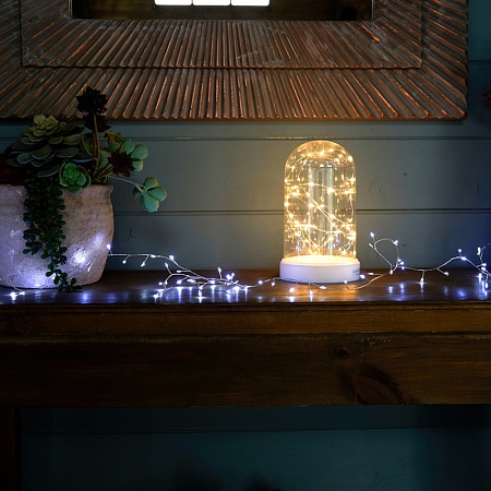 Световая фигура "Колба с Нитью Роса" 50LED 2700K, батарейки 3*АА, 23см, LT135 - фото