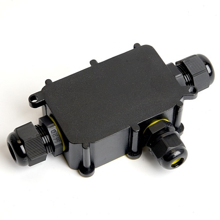 Коробка распределительная STEKKER  LD523 водонепроницаемая на 3 выхода, 450V, 140х78х36, черный - фото