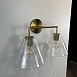 Бра Rh Utilitaire Funnel Shade Double Sconce Brass Imperiumloft 123267-22 - фото