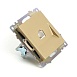 Розетка компьютерная 1-местная RJ-45 (механизм), STEKKER, GLS00-7107-08, серия Катрин, золото - фото