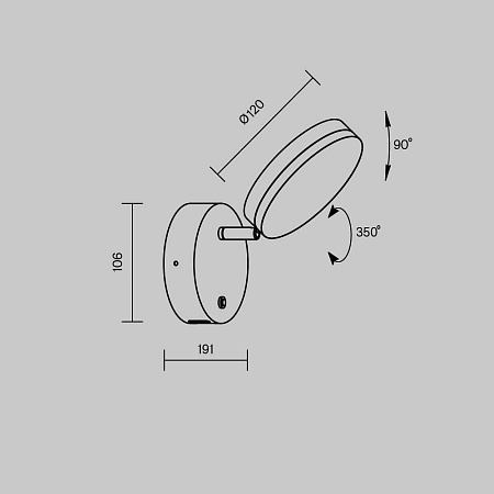 Настенный светильник (бра) Maytoni Fad MOD070WL-L8B3K - фото