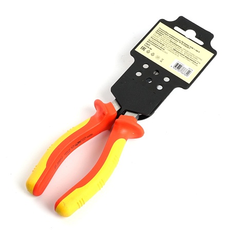 PLM-1-160-P Плоскогубцы комбинированные диэлектрические, 160мм, Cr-V, двухкомпонентная рукоятка - фото