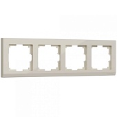 Рамка из пластика на 4 поста Stark слоновая кость WL04-Frame-04-ivory