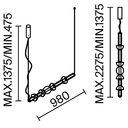 Подвесной светильник Maytoni Cosmo MOD210PL-L39B3K - фото