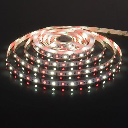 Светодиодная лента Лента светодиодная 24V 14,4W 60Led 5050+5050 IP20 MIX RGB/холодный белый, 5м - фото