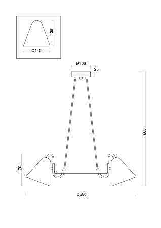 Подвесной светильник Freya FR8001PL-03WG - фото