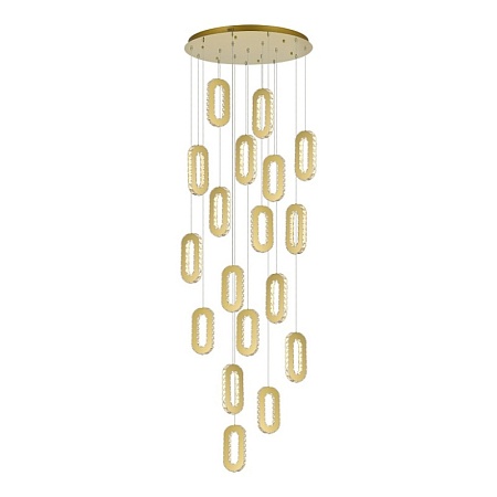 Светильник подвесной ST-Luce Золотистый/Золотистый, Прозрачный LED 18*9W 3000K SL6506.203.18 - фото