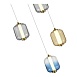 Светильник подвесной ST-Luce Латунь/Янтарный,Дымчатый,Голубой LED 5*10W 3000K SL1193.303.05 - фото