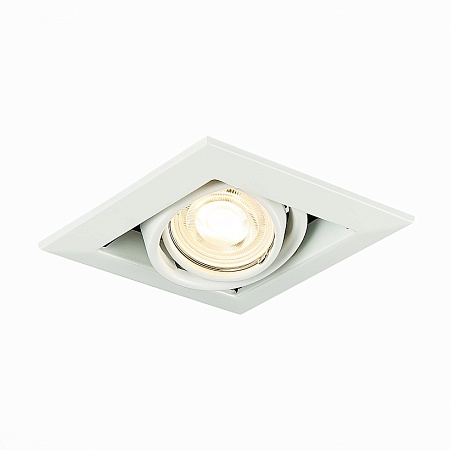 Св-к встр. Черный, Белый GU10 1*50W IP20 L126xW126xH70 220V Без ламп ST250.558.01 - фото