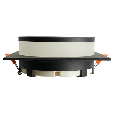 Светильник встраиваемый Feron DL701 потолочный GX70 черный квадрат - фото