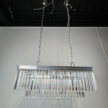 Люстра Rh 1920S Odeon Clear Glass Fringe Chrome Imperiumloft 228792-22 - фото