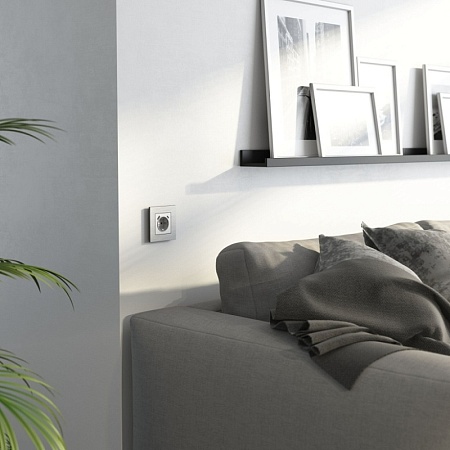 Рамка на 1 пост AluMax (алюминий) W0013506 - фото