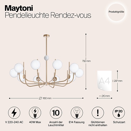 Подвесной светильник Maytoni Rendez-vous MOD109PL-10BS - фото