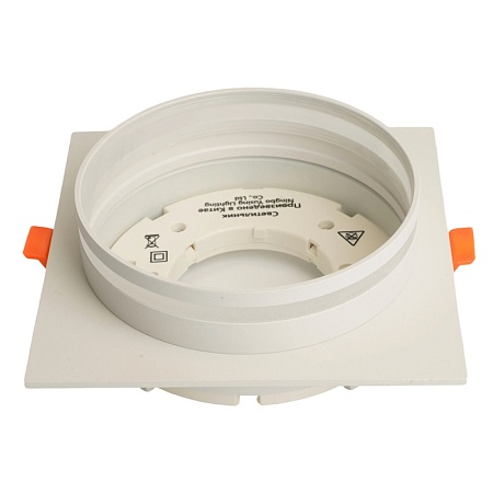 Светильник встраиваемый Feron DL703 LUNA потолочный GX70 белый квадрат - фото