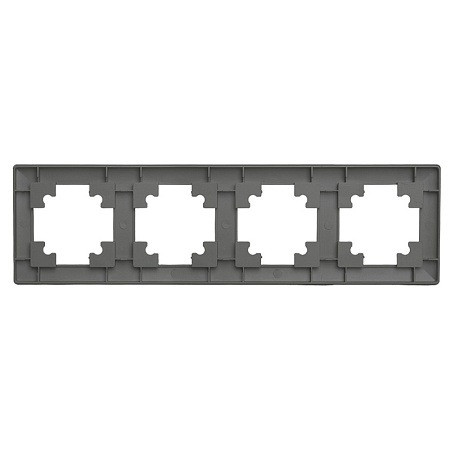 Рамка STEKKER, PFR00-7005-06 5-местная, пластик, серия Катрин, графит - фото