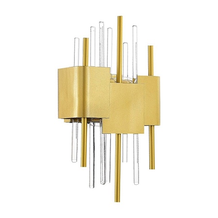 Бра ST-Luce Матовое золото/Матовое золото,Прозрачный E14 2*40W SL1633.201.02 - фото