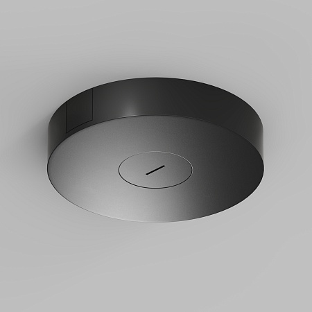 TR5511-BK Накладное основание с возможностью размещения блока питания и подачи питания треку-ремню Belty, серия Base, D260*H50мм, IP20, черный, алюминий - фото