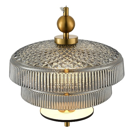 Светильник подвесной ST-Luce Латунь/Латунь, Дымчатый LED 1*8W 3000K SL6122.303.01 - фото