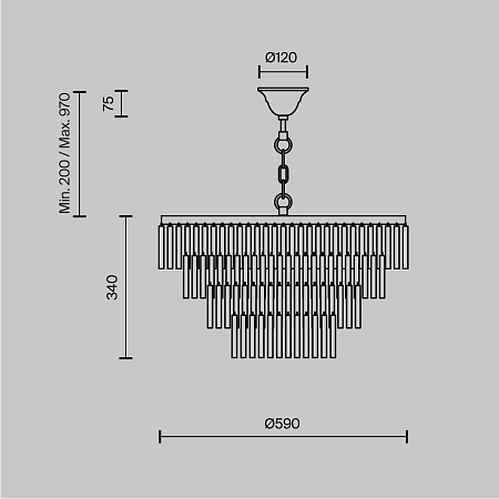 Подвесной светильник Maytoni Colonne MOD093PL-13BS - фото