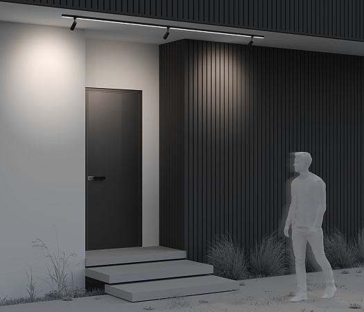 Уличный трековый светильник Focus led Elasity IP 3000К 8Вт 55° черный - фото