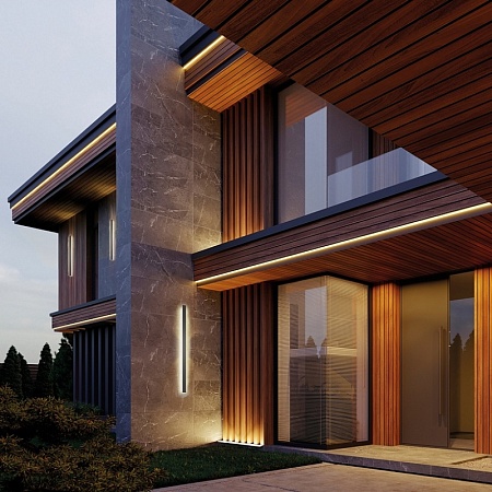 Светильник уличный настенный ST-Luce Черный LED 1*24W 4000K SL9511.411.01 - фото