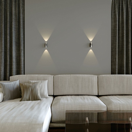 Настенный светодиодный светильник Steel LED черный/сталь 40109/LED чёрный/сталь Elektrostandard - фото