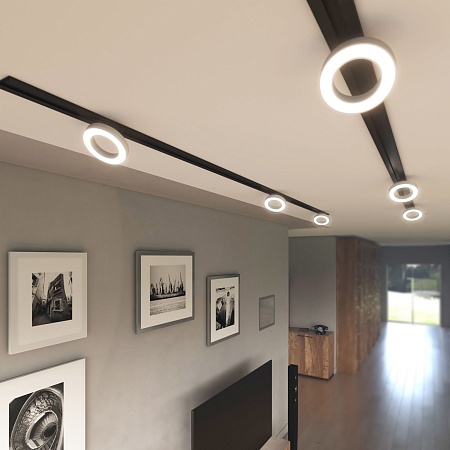 Трековый светодиодный светильник для однофазного шинопровода Spila белый 12W 4200K 85079/01 Elektrostandard - фото