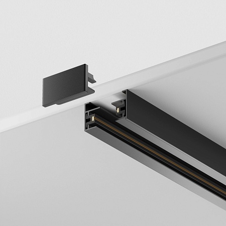 Трековая система Technical однофазная для натяжного потолка чёрная 300x300x300 TS-Z-300-TR020-1-GU10-B