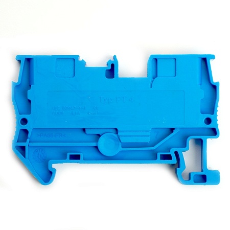 Зажим пружинный, 3-проводной проходной ЗНИ - 4 ,JXB PT 4  TW , синий LD573-2-40 - фото