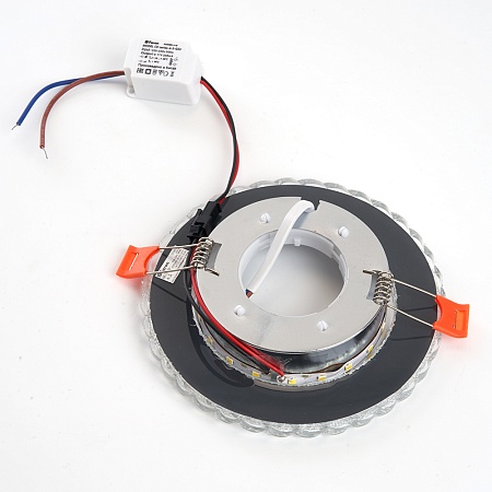 Светильник встраиваемый с белой LED подсветкой Feron CD4021 потолочный GX53 без лампы прозрачный - фото