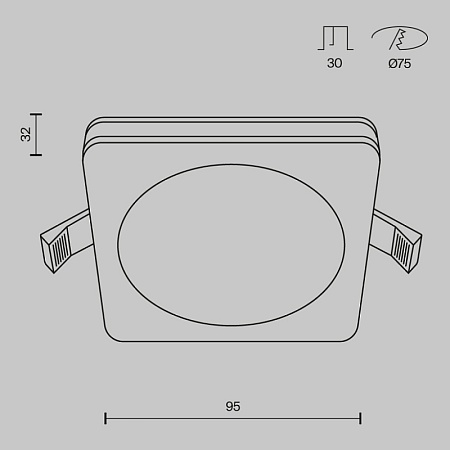 Встраиваемый светильник Technical Phanton DL303-L12W4K - фото
