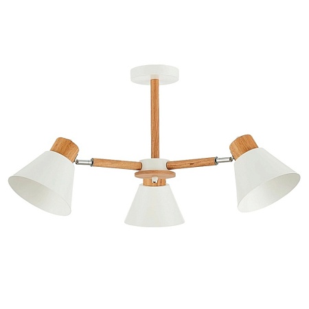 Светильник потолочный Светлое дерево, Белый/Белый E27 3*60W SLE103702-03 - фото