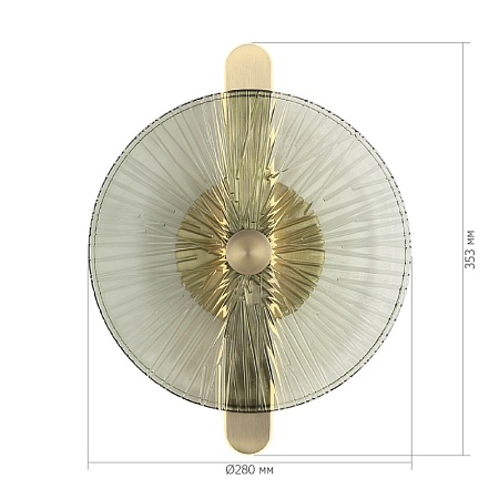 Светильник настенный ST-Luce бронза/зелёный LED 1*11W 4000K SL6141.321.01 - фото
