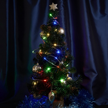 Светодиодная гирлянда Feron CL578 линейная Роса (на плоском проводе) 220V мультиколор c питанием от сети - фото