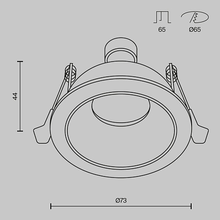 Встраиваемый светильник Technical DL126-GU10-WB - фото