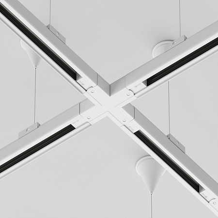 Трековая система Technical накладная трехфазная белая 200x200 TS-X-200-TR029-3-26W4K-M-W