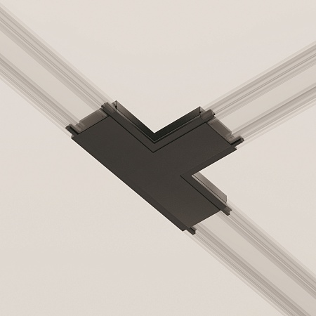 Коннектор питания T-образный Radity черный - фото