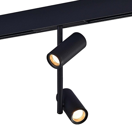 Магнитный трековый светильник Черный LED 1*16W 3000K 950Lm Ra>90 36° IP20 D45xH240 48VV ST808.436.16 - фото