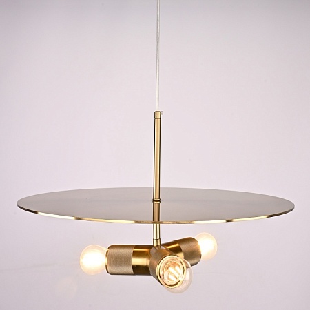 Люстра Rh Utilitaire Disk Triple Pendant Brass Imperiumloft 123646-22 - фото